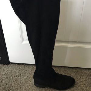 Wide Black Over-the-knee Boots